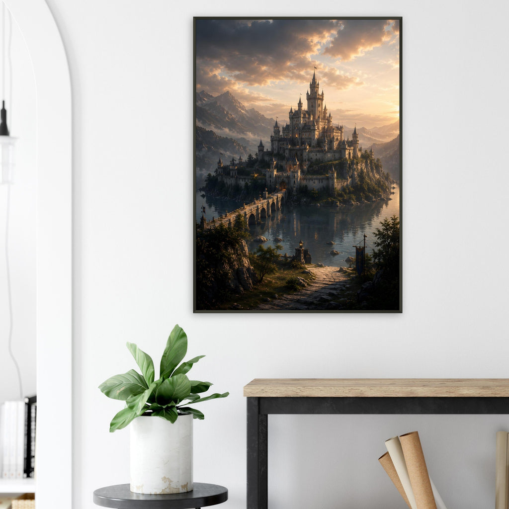 The Cursed Keep at Dusk premium framed poster display