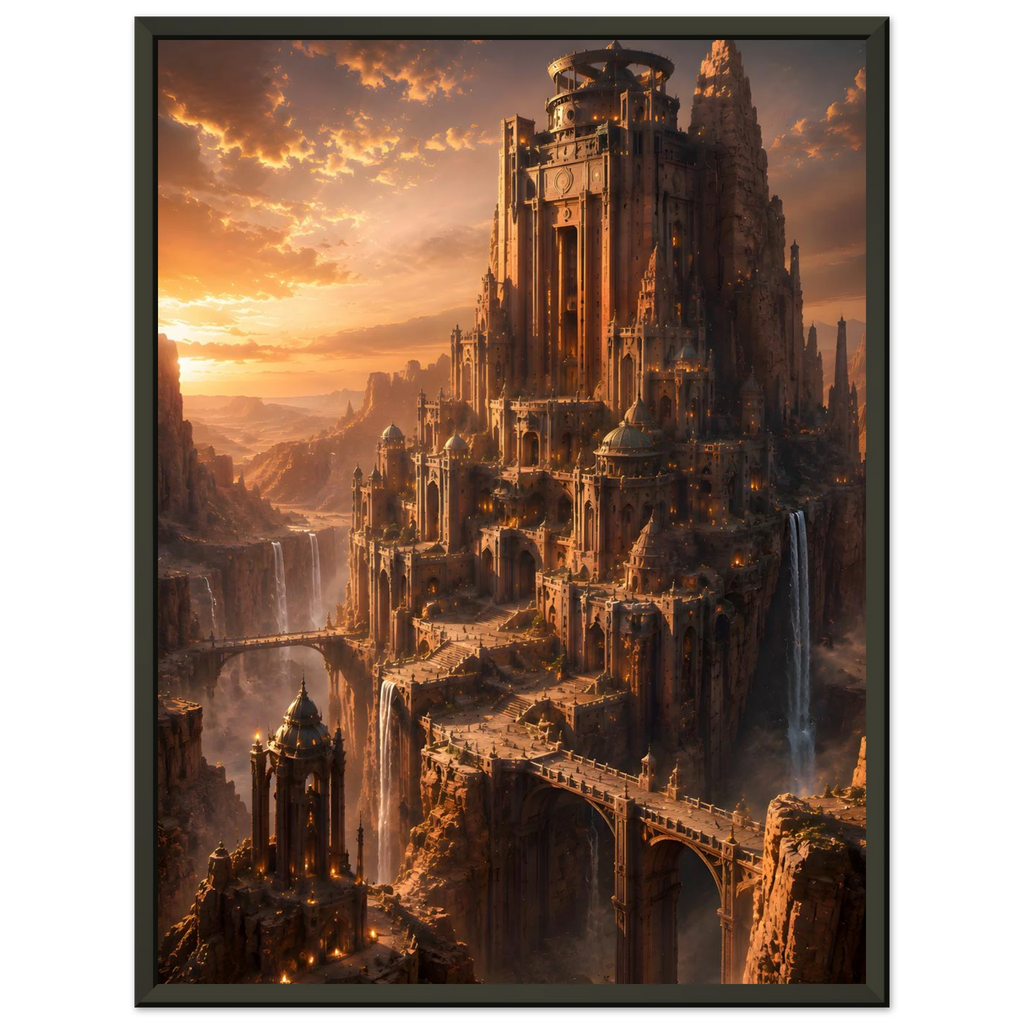 The Citadel of the Dying Sun dark fantasy wall art close-up