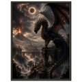 Eclipse of the Eternal Drake fantasy artwork framed print detail