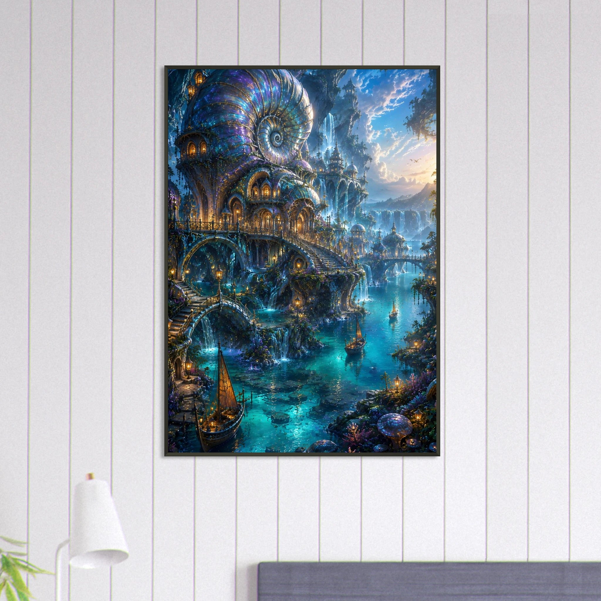 The Abyssal Harbour premium framed poster display