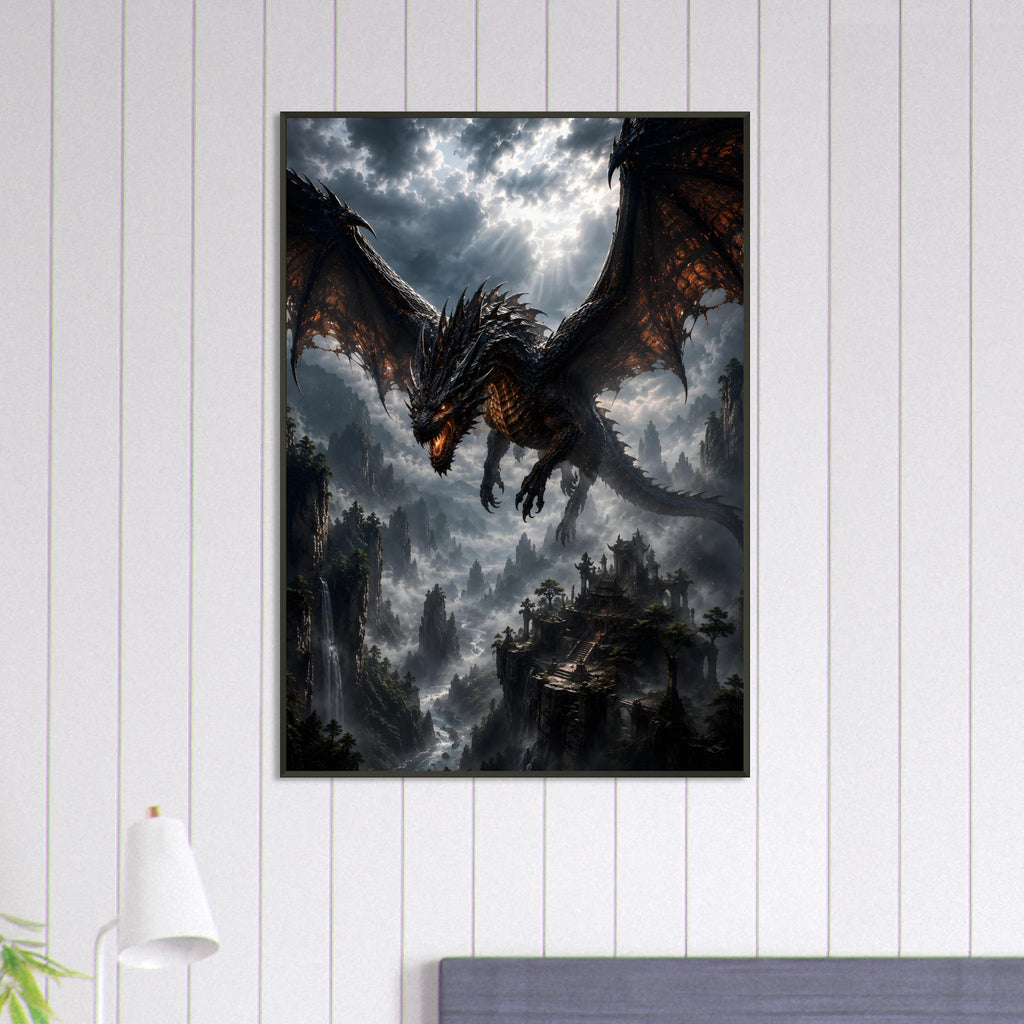Reign of the Abyssal Drake premium framed poster display