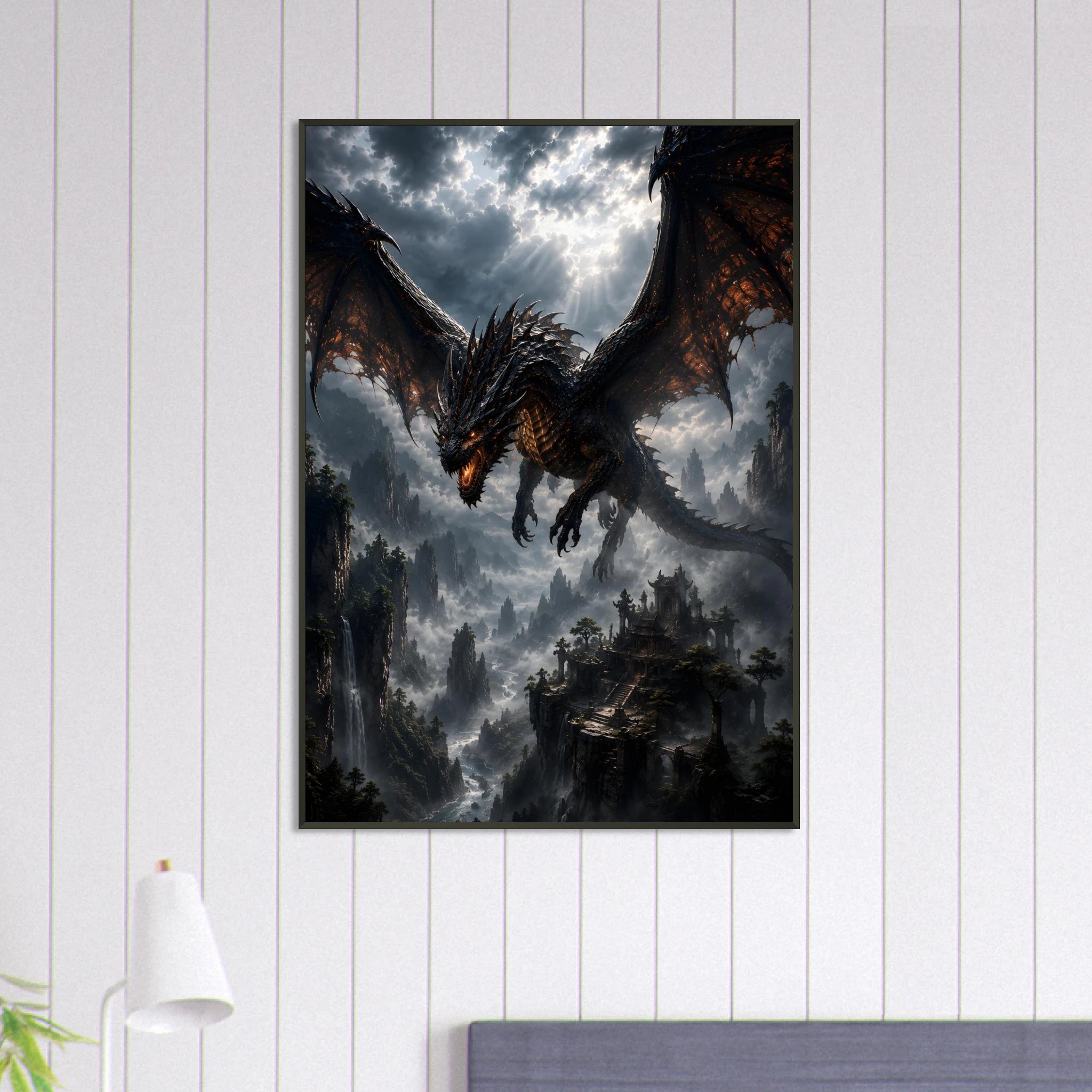 Reign of the Abyssal Drake premium framed poster display