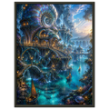 The Abyssal Harbour fantasy artwork framed print detail