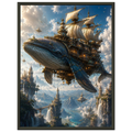 The Sky Leviathan fantasy artwork framed print detail