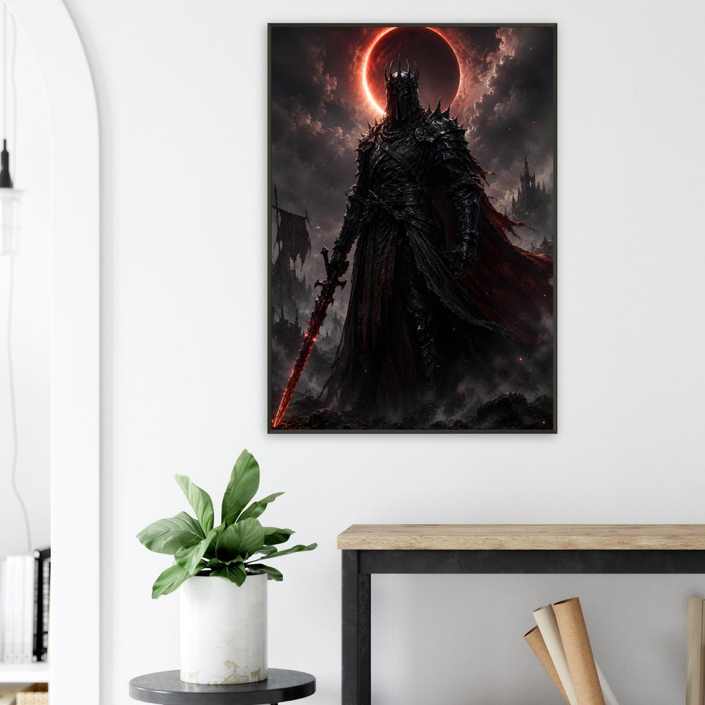 The Crimson Eclipse Sovereign premium framed poster display