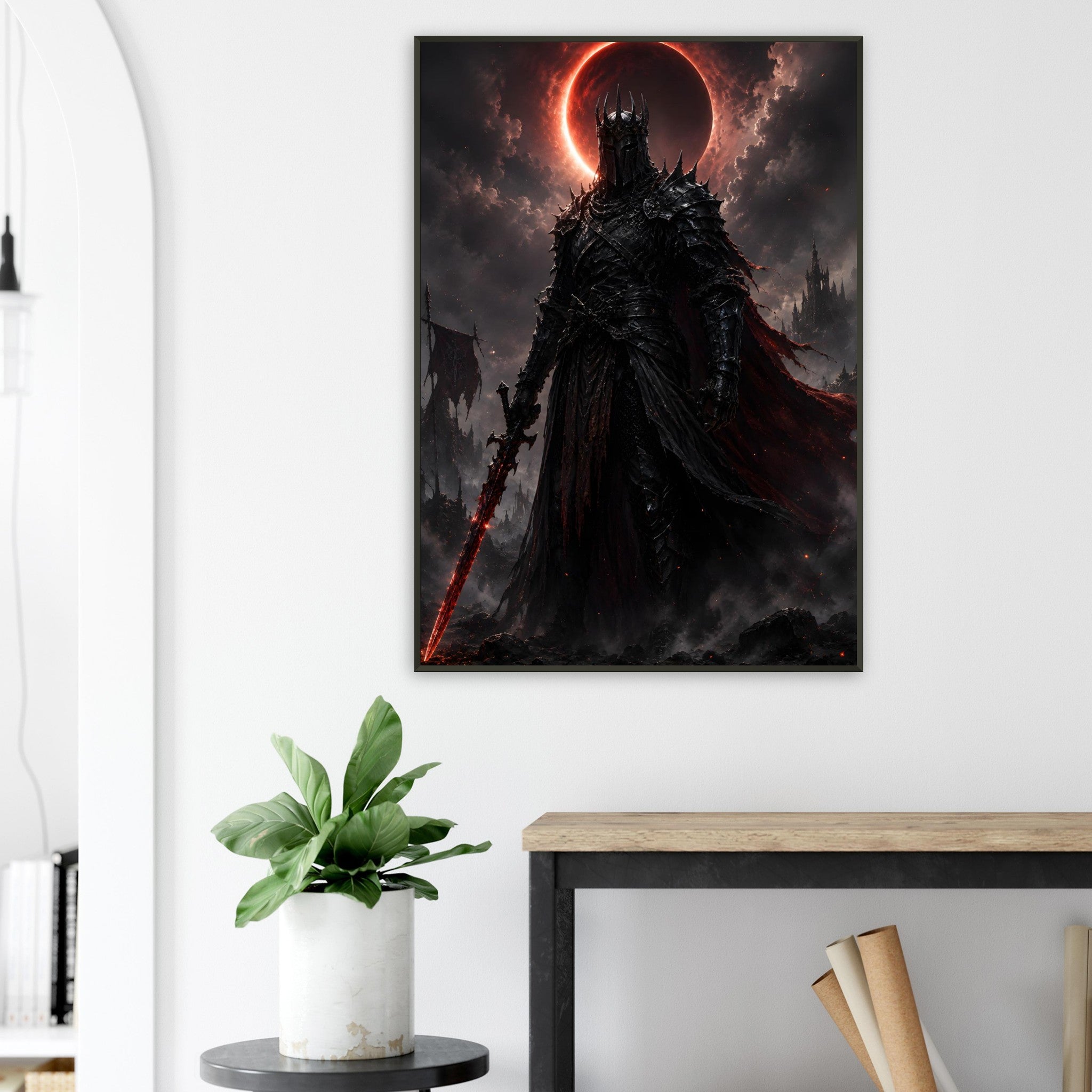 The Crimson Eclipse Sovereign premium framed poster display