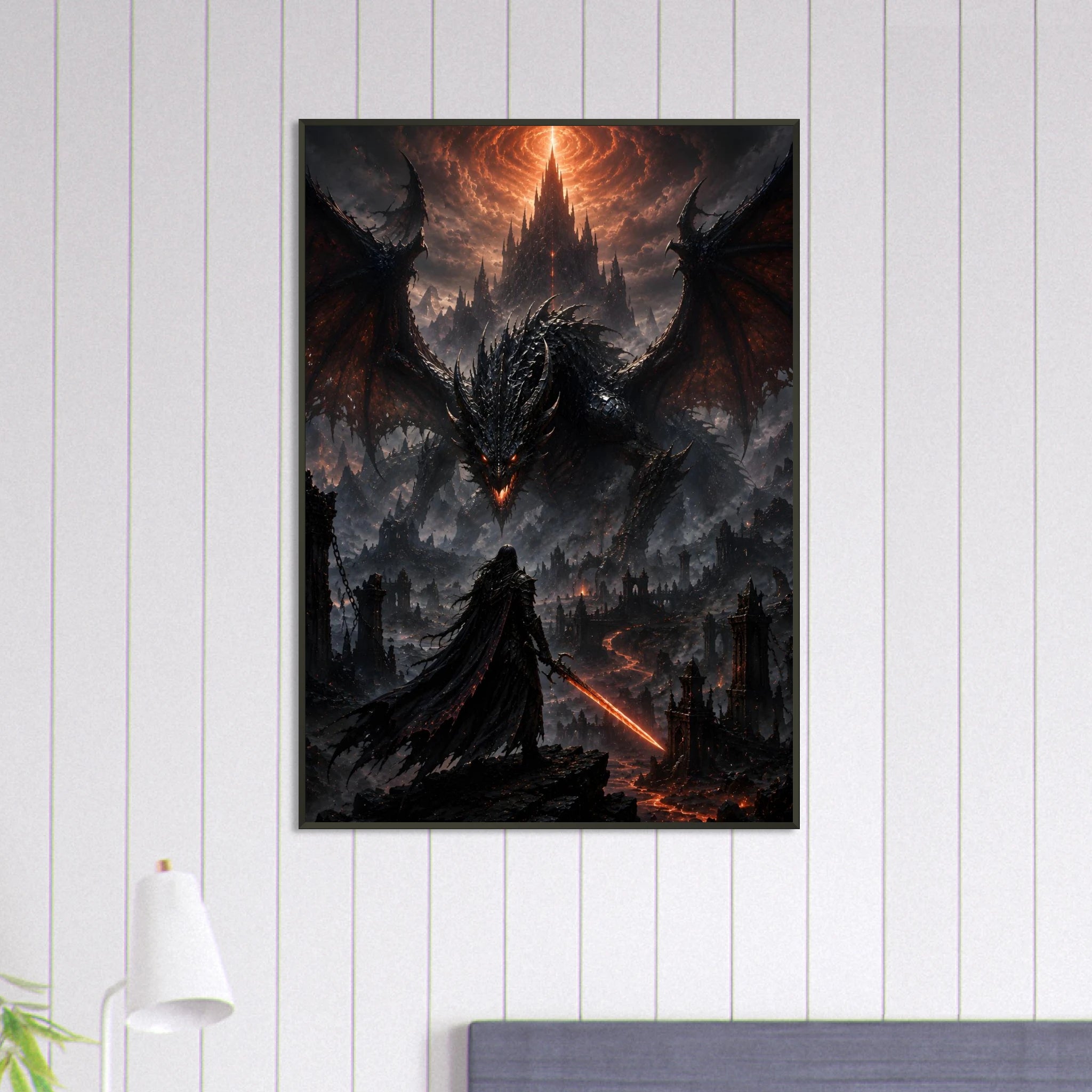 The Last Stand at Ember’s Gate premium framed poster display