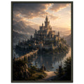 The Cursed Keep at Dusk fantasy artwork framed print detail