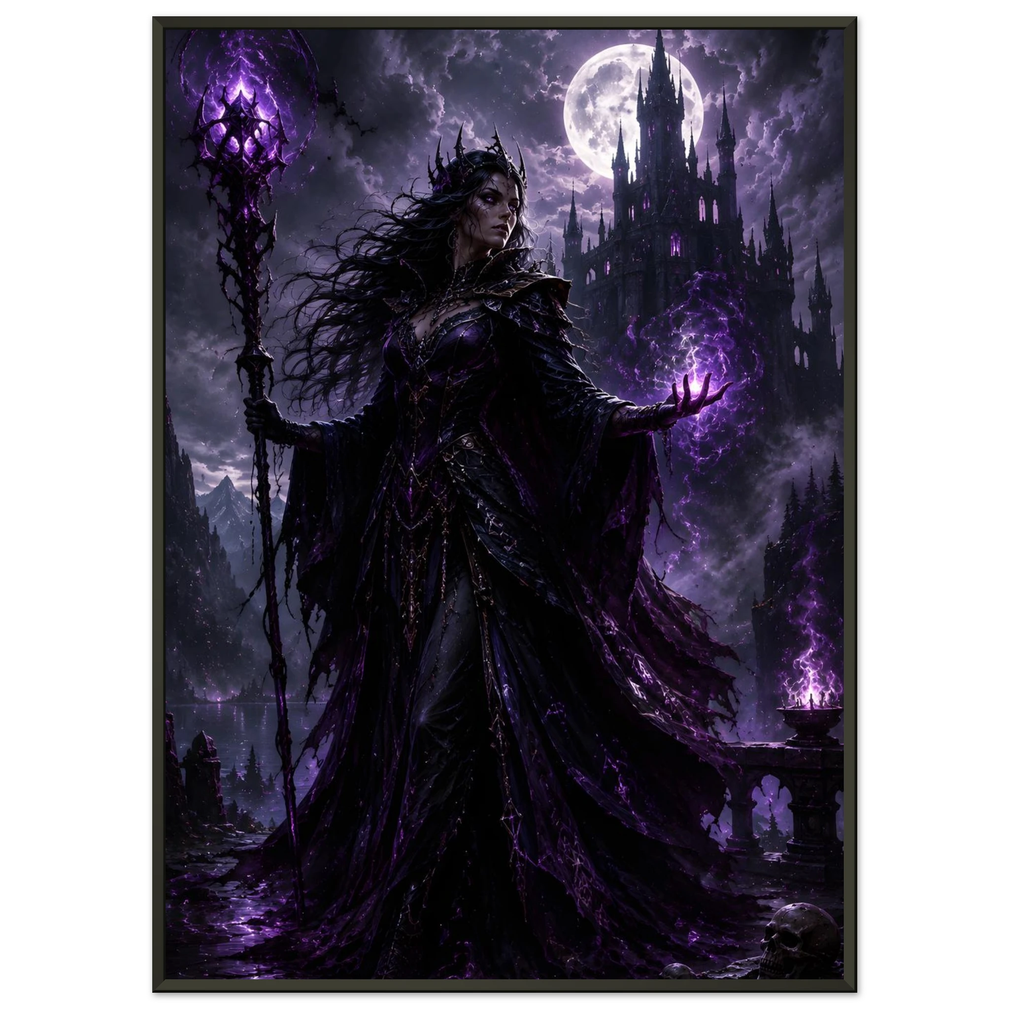 The Shadow Keep of Blackwater dark fantasy wall art close-up