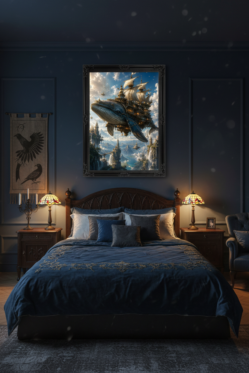 The Sky Leviathan – Fantasy Framed Poster