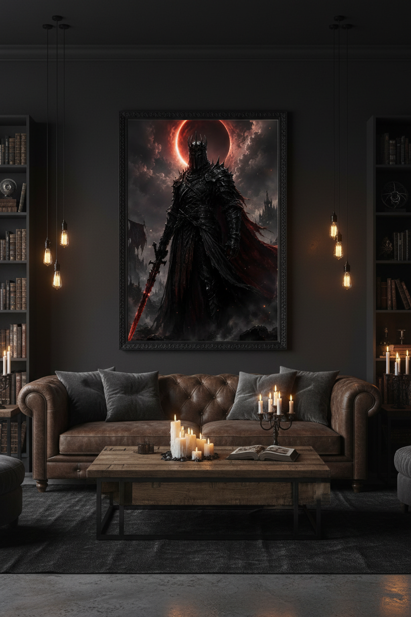 Lord of the Blood Moon – Dark Fantasy Framed Poster