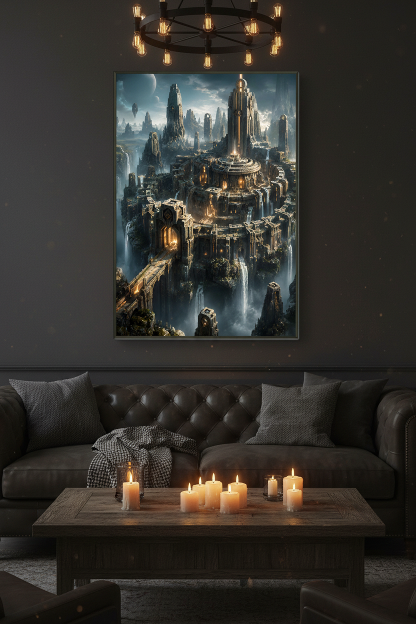 The Obsidian Sanctum – Dark Fantasy Framed Poster